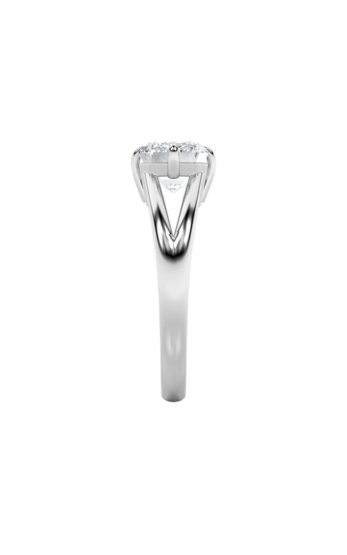 2.5CTW Emerald Shaped Lab Grown Diamond (F/VS) East West Solitaire Ring in 14K Gold