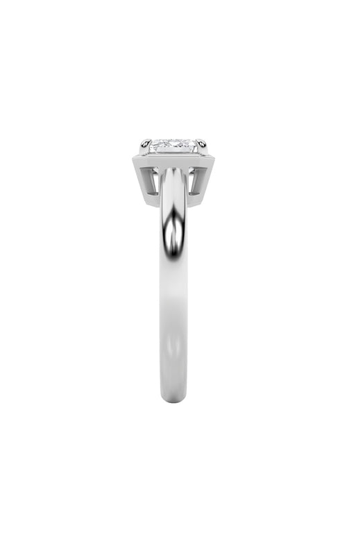 1.5CTW Emerald Shaped Lab Grown Diamond (F/VS) East West Solitaire Ring in 14K Gold