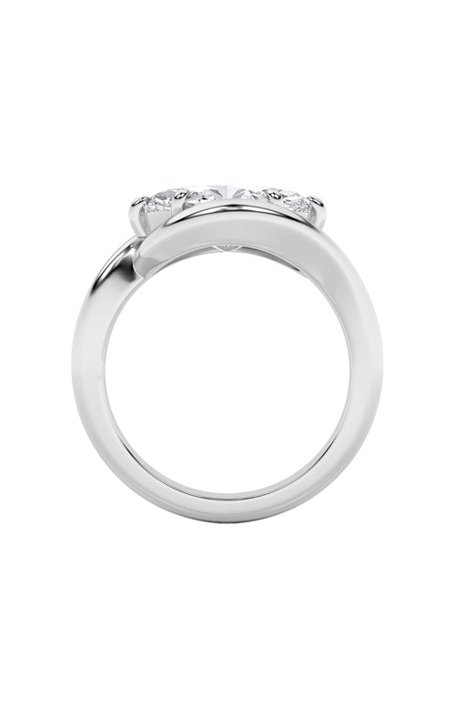 2CTW Marquise Shaped Lab Grown Diamond (F/VS) East West Solitaire Ring in 14K Gold