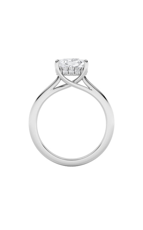1.5CTW Elongated Cushion Shaped Lab Grown Diamond (F/VS) East West Solitaire Ring in 14K Gold