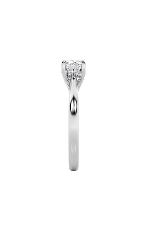1.5CTW Elongated Cushion Shaped Lab Grown Diamond (F/VS) East West Solitaire Ring in 14K Gold