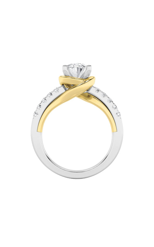 2CTW Oval Shaped Lab Grown Diamond (F/VS) Solitaire Engagement Ring in 14K Gold