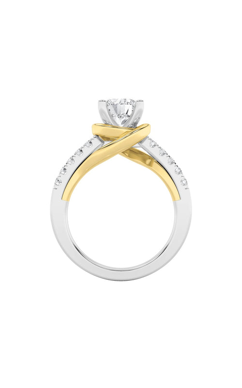 2CTW Round Shaped Lab Grown Diamond (F/VS)  Ring in 14K Gold