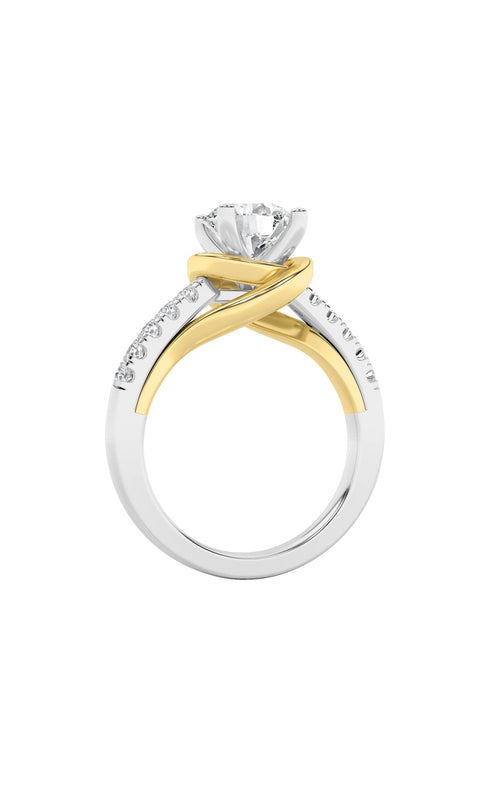 2CTW Round Shaped Lab Grown Diamond (F/VS)  Ring in 14K Gold