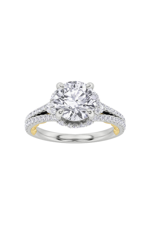 2CTW Round Shaped Lab Grown Diamond (F/VS) Solitaire Engagement Ring in 14K Gold