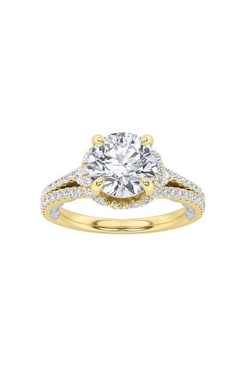 2CTW Round Shaped Lab Grown Diamond (F/VS) Solitaire Engagement Ring in 14K Gold