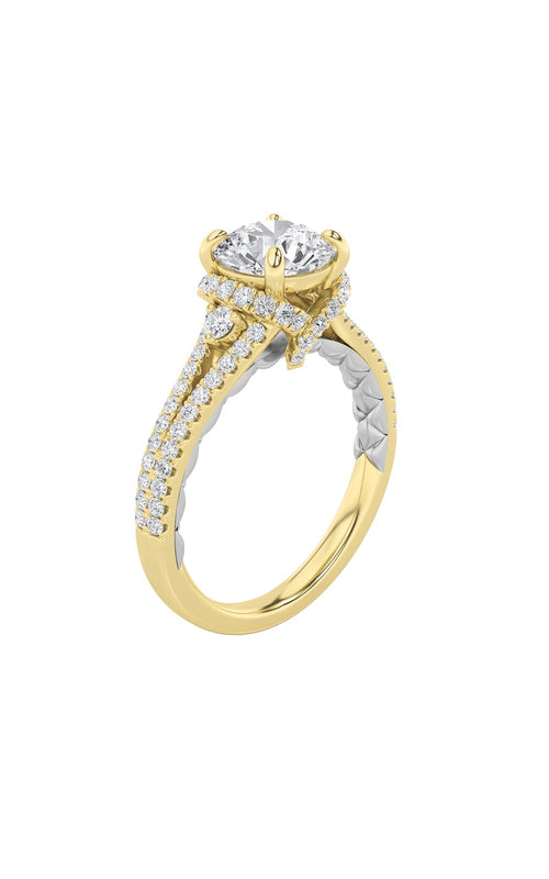 2CTW Round Shaped Lab Grown Diamond (F/VS) Solitaire Engagement Ring in 14K Gold