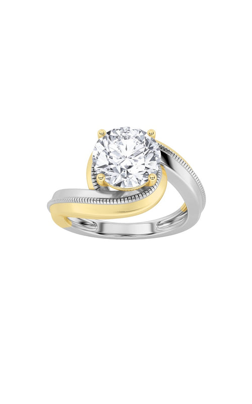 2CTW Round Shaped Lab Grown Diamond (F/VS) Solitaire Engagement Ring in 14K Gold