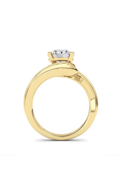 2.5CTW Round Shaped Lab Grown Diamond (F/VS)  Ring in 14K Gold