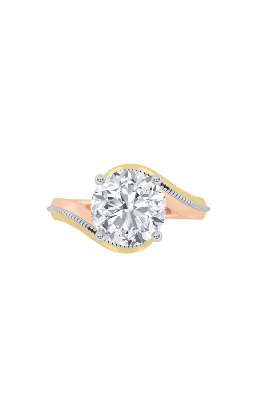 2CTW Round Shaped Lab Grown Diamond (F/VS) Solitaire Engagement Ring in 14K Gold
