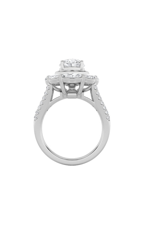 3.75CTW Oval Shaped Lab Grown Diamond (G/VS)  Ring in 14K Gold