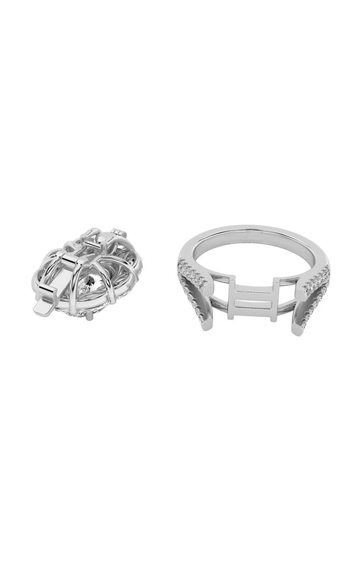 3.75CTW Oval Shaped Lab Grown Diamond (G/VS)  Ring in 14K Gold