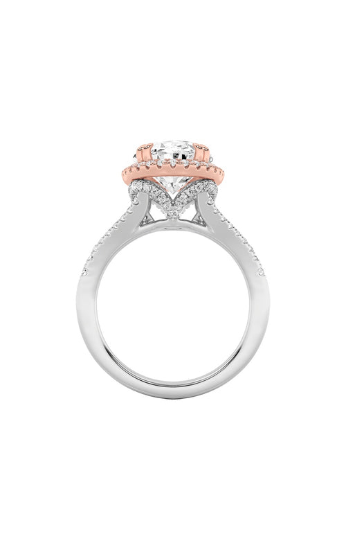 4.5CTW Oval Shaped Lab Grown Diamond (F/VS) Bold Accented Statement Engagement Ring in 14K Gold