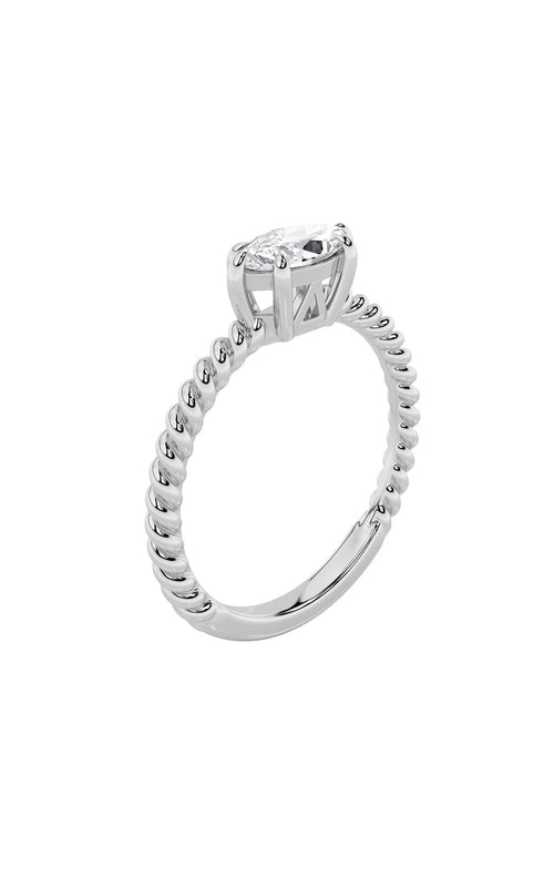 0.5CTW Marquise Shaped Lab Grown Diamond (F/VS) Petite Solitaire Engagement RING in 14K Gold