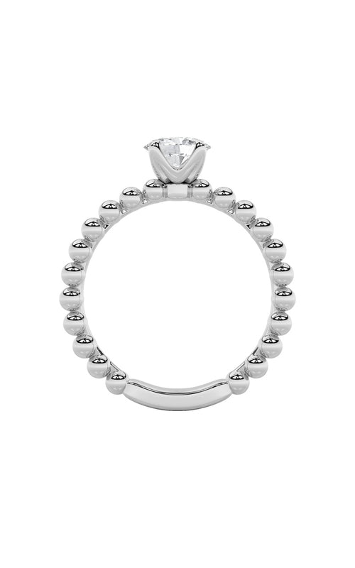 0.5CTW Oval Shaped Lab Grown Diamond (F/VS) Petite Solitaire Engagement Ring in 14K Gold