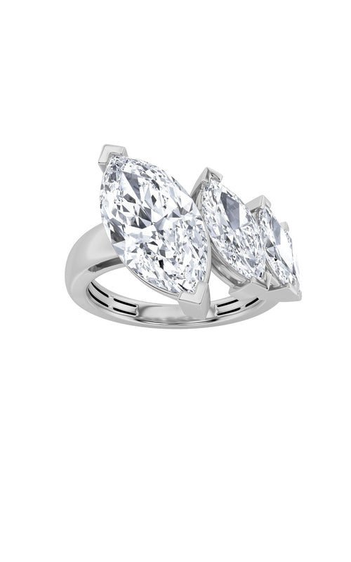 2.5CTW Marquise Shaped Lab Grown Diamond (G/VS) Four Stone Fashion Ring in 14K Gold