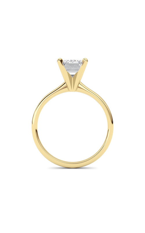 2CTW Emerald Shaped Lab Grown Diamond Classic Solitaire Ring in 14K Gold (F/VS)