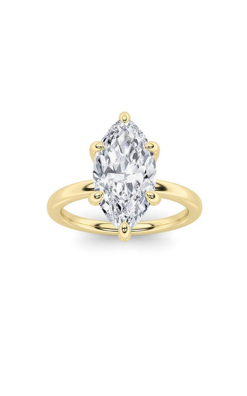 2CTW Marquise Shaped Lab Grown Diamond Classic Solitaire Ring in 14K Gold (F/VS)