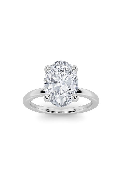 2CTW Oval Shaped Lab Grown Diamond Classic Solitaire Ring in 14K Gold (F/VS)