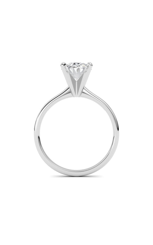 2CTW Oval Shaped Lab Grown Diamond Classic Solitaire Ring in 14K Gold (F/VS)
