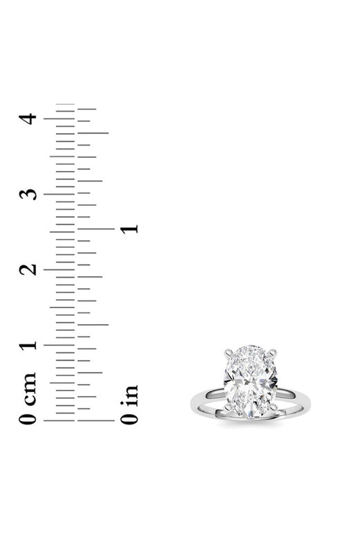2CTW Oval Shaped Lab Grown Diamond Classic Solitaire Ring in 14K Gold (F/VS)