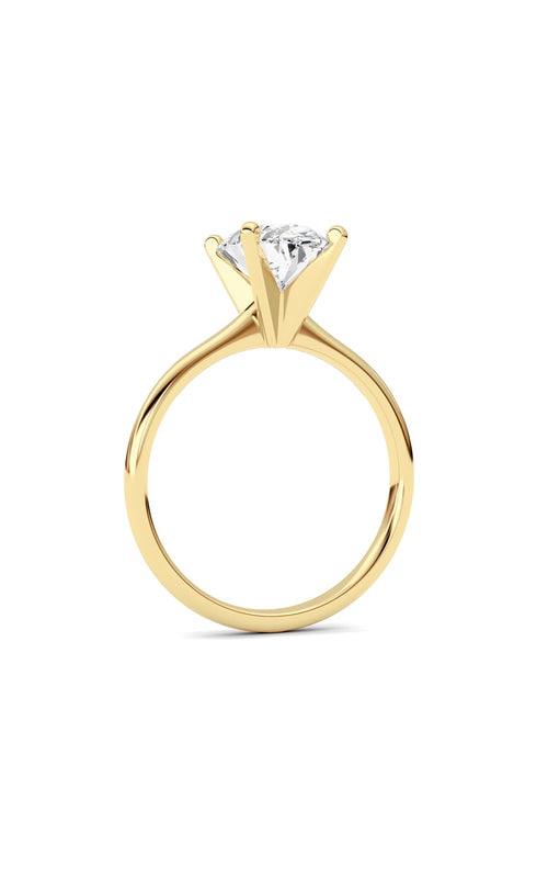 2CTW Oval Shaped Lab Grown Diamond Classic Solitaire Ring in 14K Gold (F/VS)