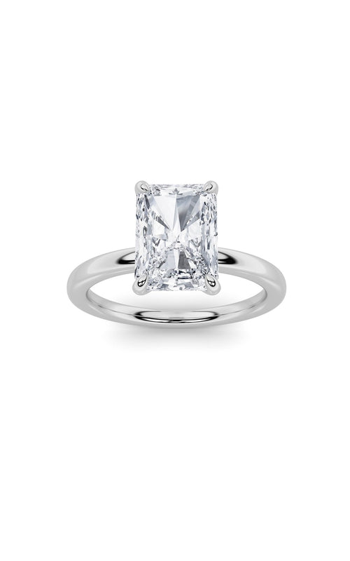 3CTW Radiant Shaped Lab Grown Diamond Classic Solitaire Ring in 14K Gold (F/VS)