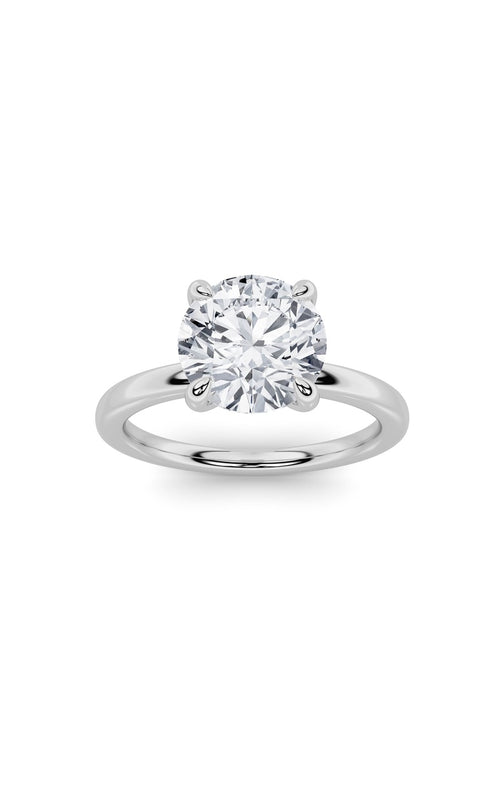 3CTW Round Shaped Lab Grown Diamond Classic Solitaire Ring in 14K Gold (F/VS)