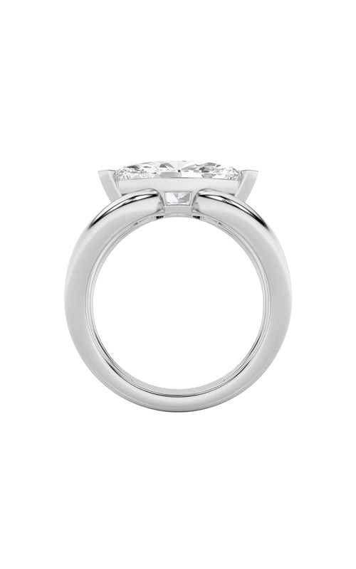 2CTW Marquise Shaped Lab Grown Diamond (G/VS) East West Solitaire Fancy Ring in 14K Gold