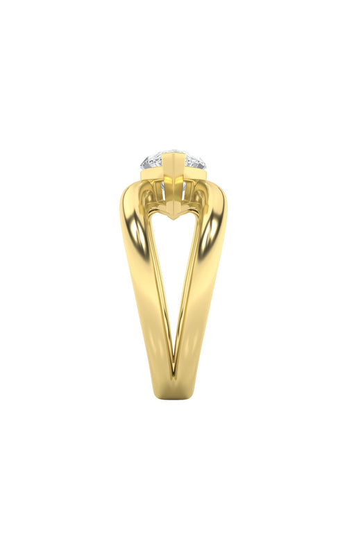 2CTW Marquise Shaped Lab Grown Diamond (G/VS) East West Solitaire Fancy Ring in 14K Gold