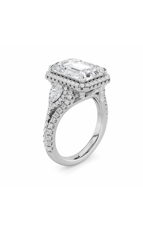 6.25CTW Radiant Shaped Lab Grown Diamond (G/VS) Bold Accented Statement Engagement Ring in 14K Gold