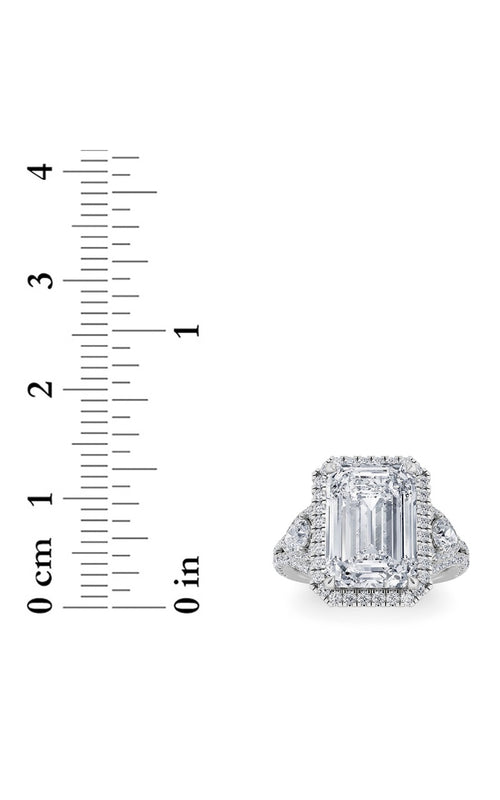 6.25CTW Radiant Shaped Lab Grown Diamond (G/VS) Bold Accented Statement Engagement Ring in 14K Gold