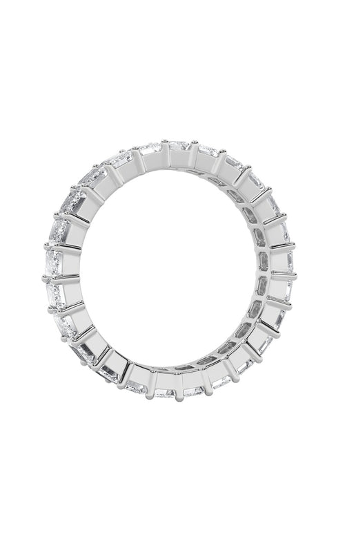 2.5CTW Emerald Shaped Lab Grown Diamond Split Prong Eternity Ring in 14K Gold (F/VS)
