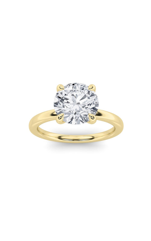 1CTW Round Shaped Lab Grown Diamond Classic Solitaire Ring in 14K Gold (F/VS)
