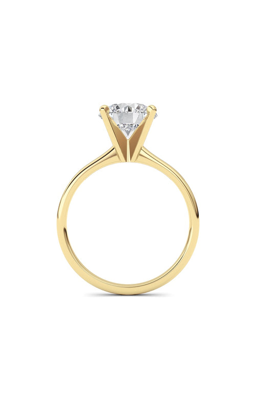 1CTW Round Shaped Lab Grown Diamond Classic Solitaire Ring in 14K Gold (F/VS)