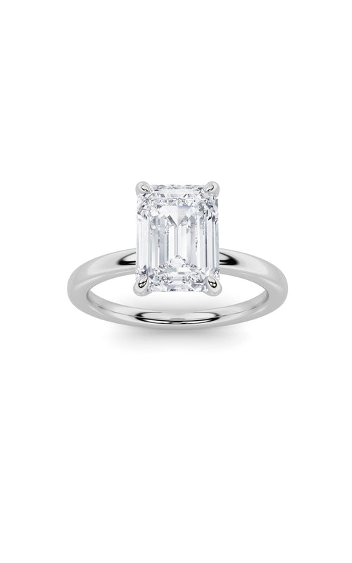 1.5CTW Emerald Shaped Lab Grown Diamond Classic Solitaire Ring in 14K Gold (F/VS)