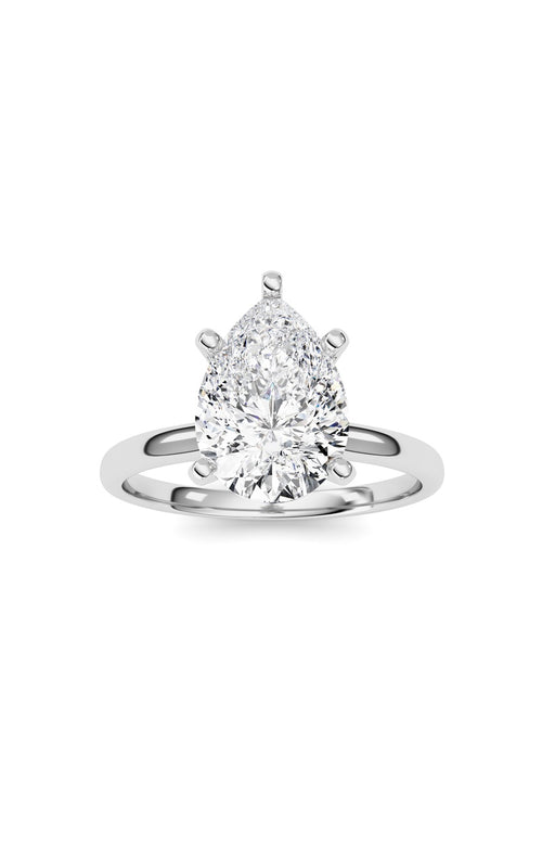 2CTW Pear Shaped Lab Grown Diamond Classic Solitaire Ring in 14K Gold (F/VS)