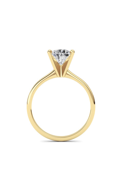 2CTW Pear Shaped Lab Grown Diamond Classic Solitaire Ring in 14K Gold (F/VS)