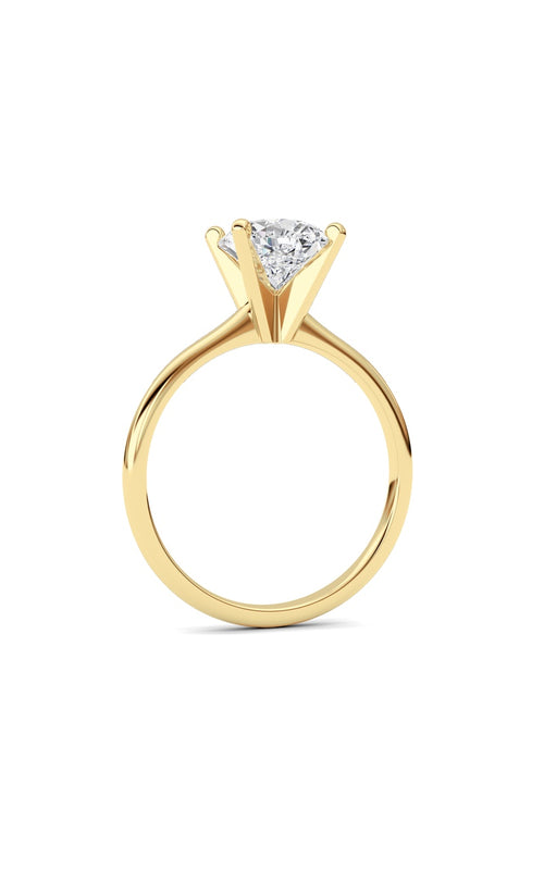 2CTW Pear Shaped Lab Grown Diamond Classic Solitaire Ring in 14K Gold (F/VS)