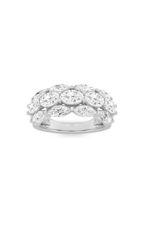 3CTW Oval Shaped Lab Grown Diamond (F/VS) Multi Stone Band Ring in 14K Gold