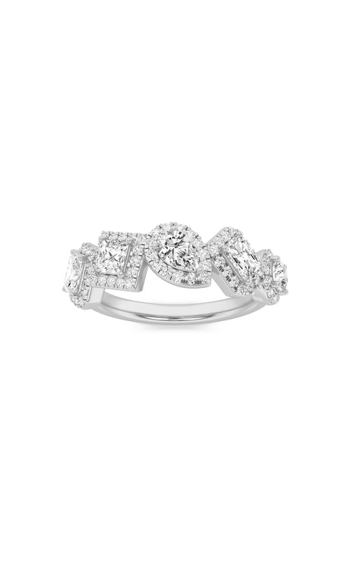 1.5CTW Mix Shaped Lab Grown Diamond (F/VS) Five Stone Ring in 14K Gold