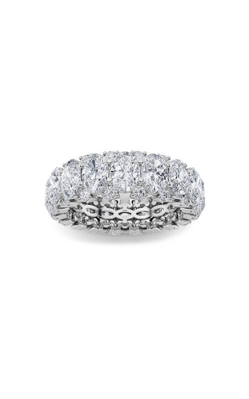 6CTW Oval Shaped Lab Grown Diamond (F/VS) Eternity Band Ring in 14K Gold