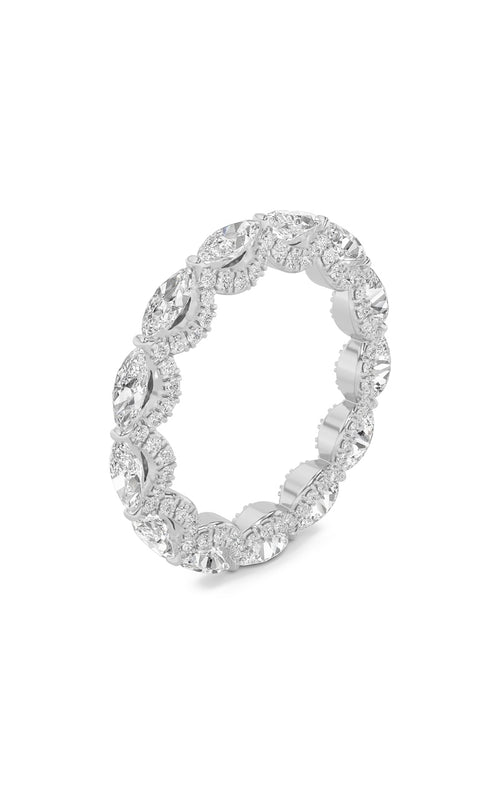 2.5CTW Marquise Shaped Lab Grown Diamond (F/VS) Eternity Band Ring in 14K Gold