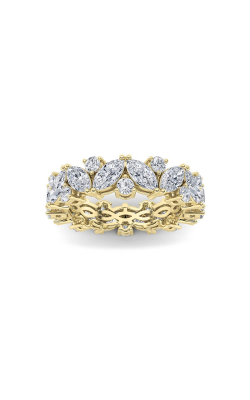 3CTW Marquise Shaped Lab Grown Diamond (F/VVS) Eternity Band Ring in 14K Gold