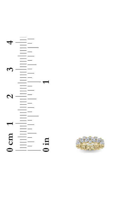 3CTW Marquise Shaped Lab Grown Diamond (F/VVS) Eternity Band Ring in 14K Gold