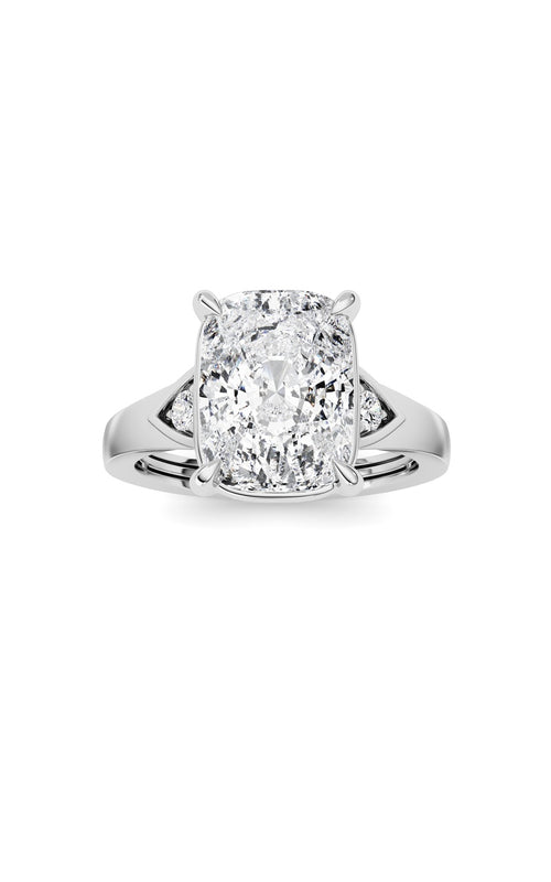 3.25CTW ELongated Cushion Lab Grown Diamond (F/VS )Ring in 14K Gold