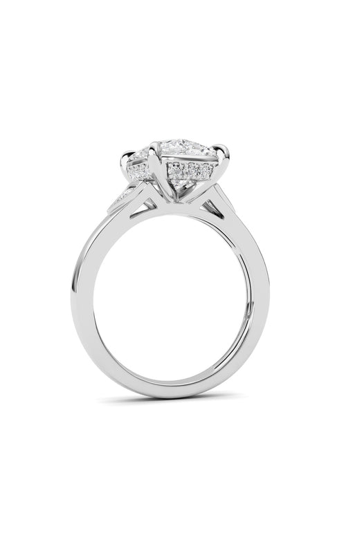 3.25CTW ELongated Cushion Lab Grown Diamond (F/VS )Ring in 14K Gold