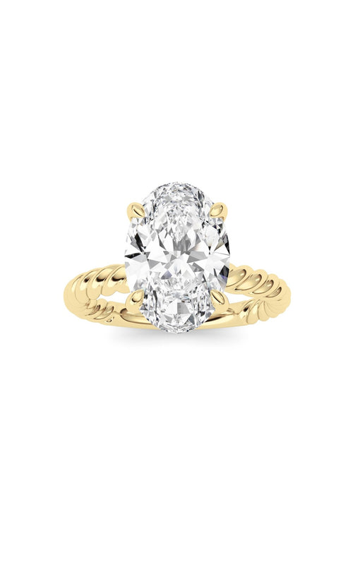 Oval Lab Grown Diamond (F/VS ) Ring in 14K Gold