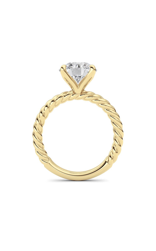 Round Lab Grown Diamond (F/VS ) Ring in 14K Gold