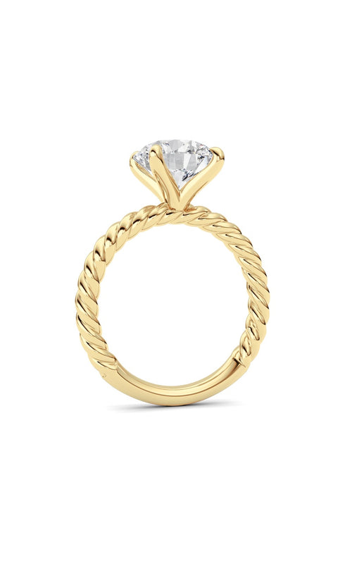 Round Lab Grown Diamond (F/VS ) Ring in 14K Gold